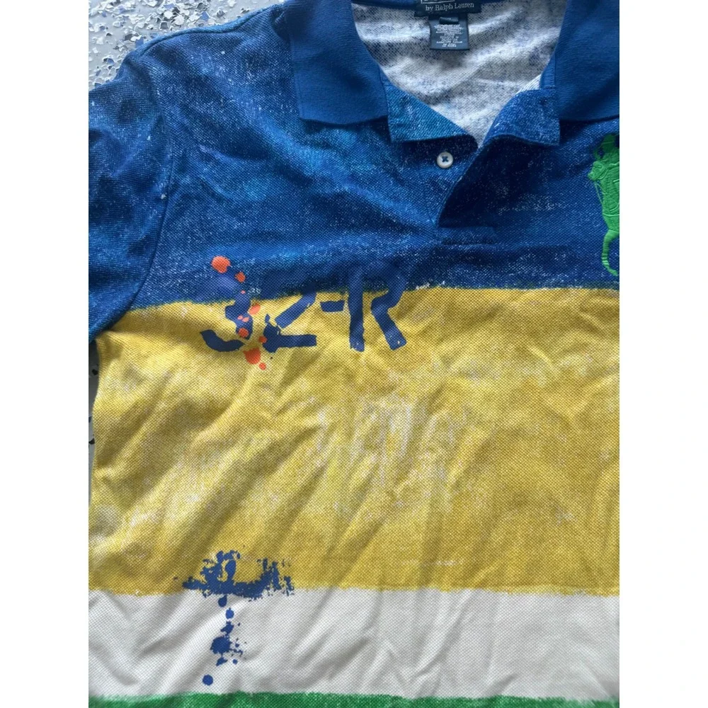Polo Ralph Lauren‎ Kids Polo Shirt Striped Short Sleeve Top XL - Picture 2 of 4